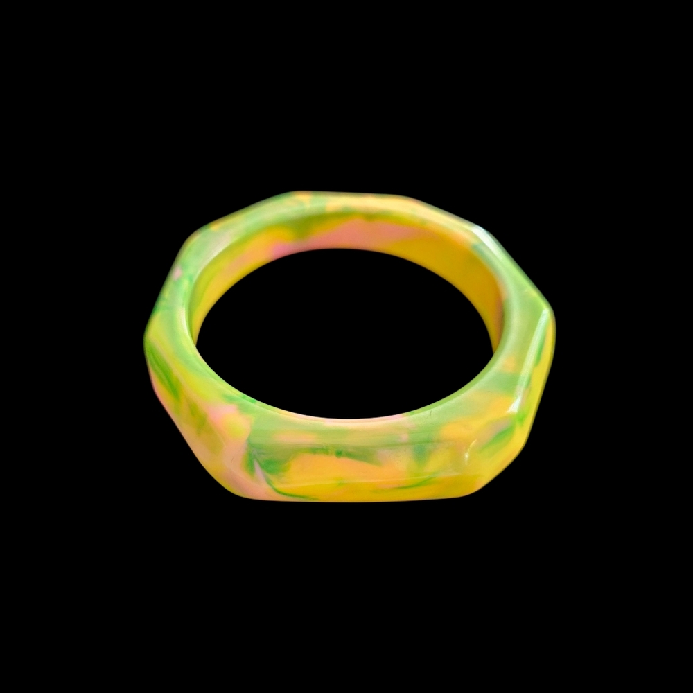 Colorful Swirl Resin Bangle Bracelet